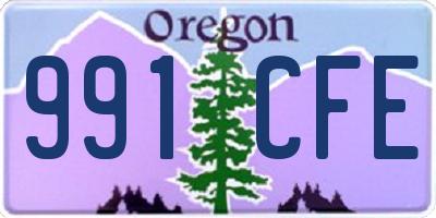 OR license plate 991CFE