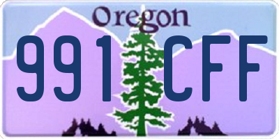 OR license plate 991CFF