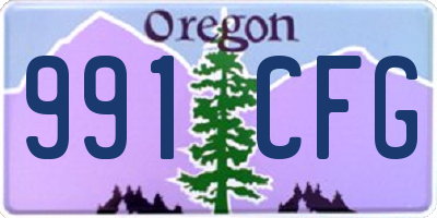 OR license plate 991CFG