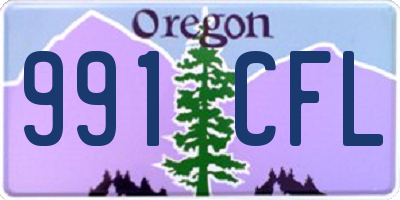 OR license plate 991CFL