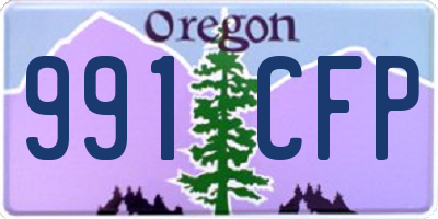 OR license plate 991CFP