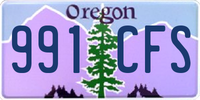 OR license plate 991CFS