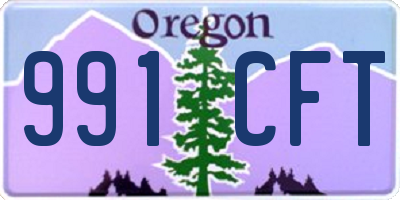 OR license plate 991CFT