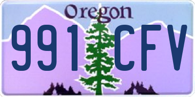 OR license plate 991CFV