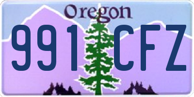 OR license plate 991CFZ