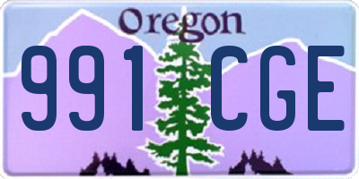 OR license plate 991CGE