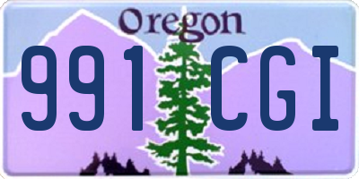 OR license plate 991CGI