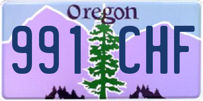 OR license plate 991CHF