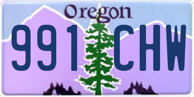 OR license plate 991CHW