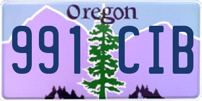 OR license plate 991CIB