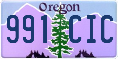 OR license plate 991CIC