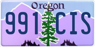 OR license plate 991CIS