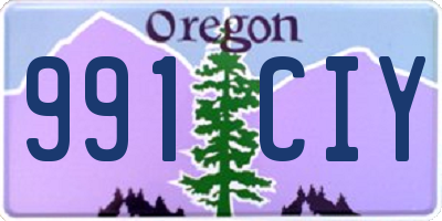 OR license plate 991CIY