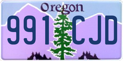 OR license plate 991CJD