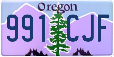 OR license plate 991CJF