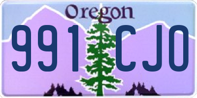 OR license plate 991CJO