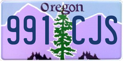 OR license plate 991CJS