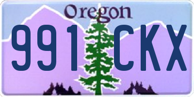 OR license plate 991CKX