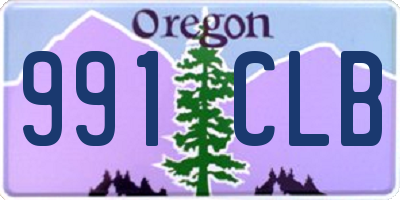 OR license plate 991CLB