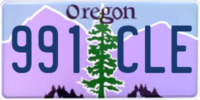 OR license plate 991CLE