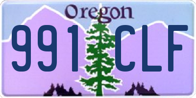 OR license plate 991CLF