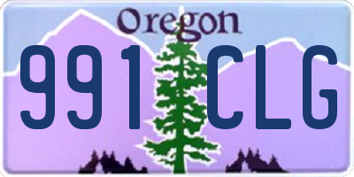 OR license plate 991CLG