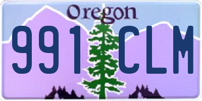 OR license plate 991CLM