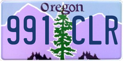 OR license plate 991CLR