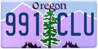 OR license plate 991CLU