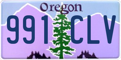 OR license plate 991CLV