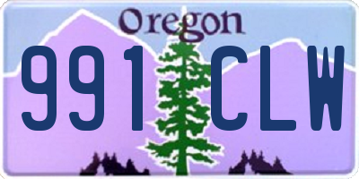 OR license plate 991CLW