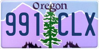 OR license plate 991CLX