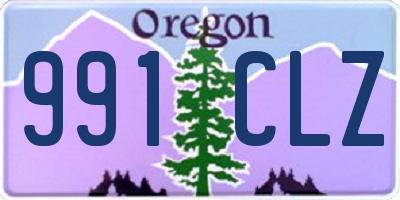 OR license plate 991CLZ