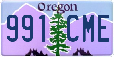 OR license plate 991CME