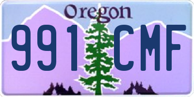 OR license plate 991CMF