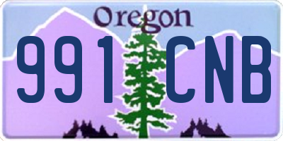 OR license plate 991CNB