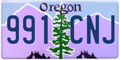 OR license plate 991CNJ