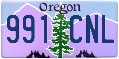 OR license plate 991CNL