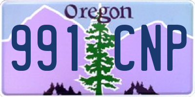 OR license plate 991CNP