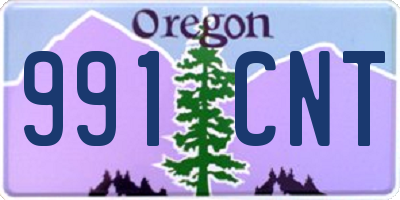 OR license plate 991CNT