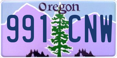 OR license plate 991CNW