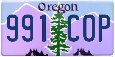 OR license plate 991COP