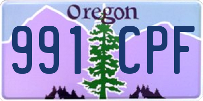 OR license plate 991CPF