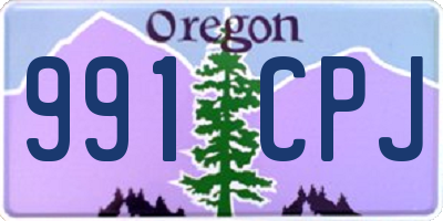 OR license plate 991CPJ