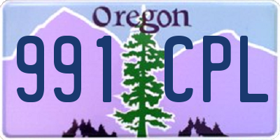 OR license plate 991CPL