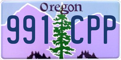 OR license plate 991CPP