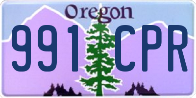 OR license plate 991CPR