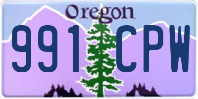 OR license plate 991CPW