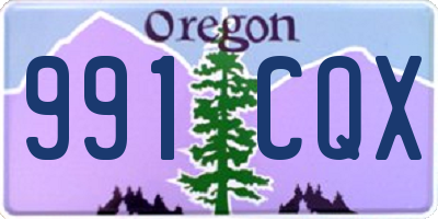 OR license plate 991CQX