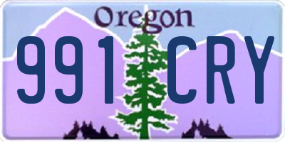 OR license plate 991CRY